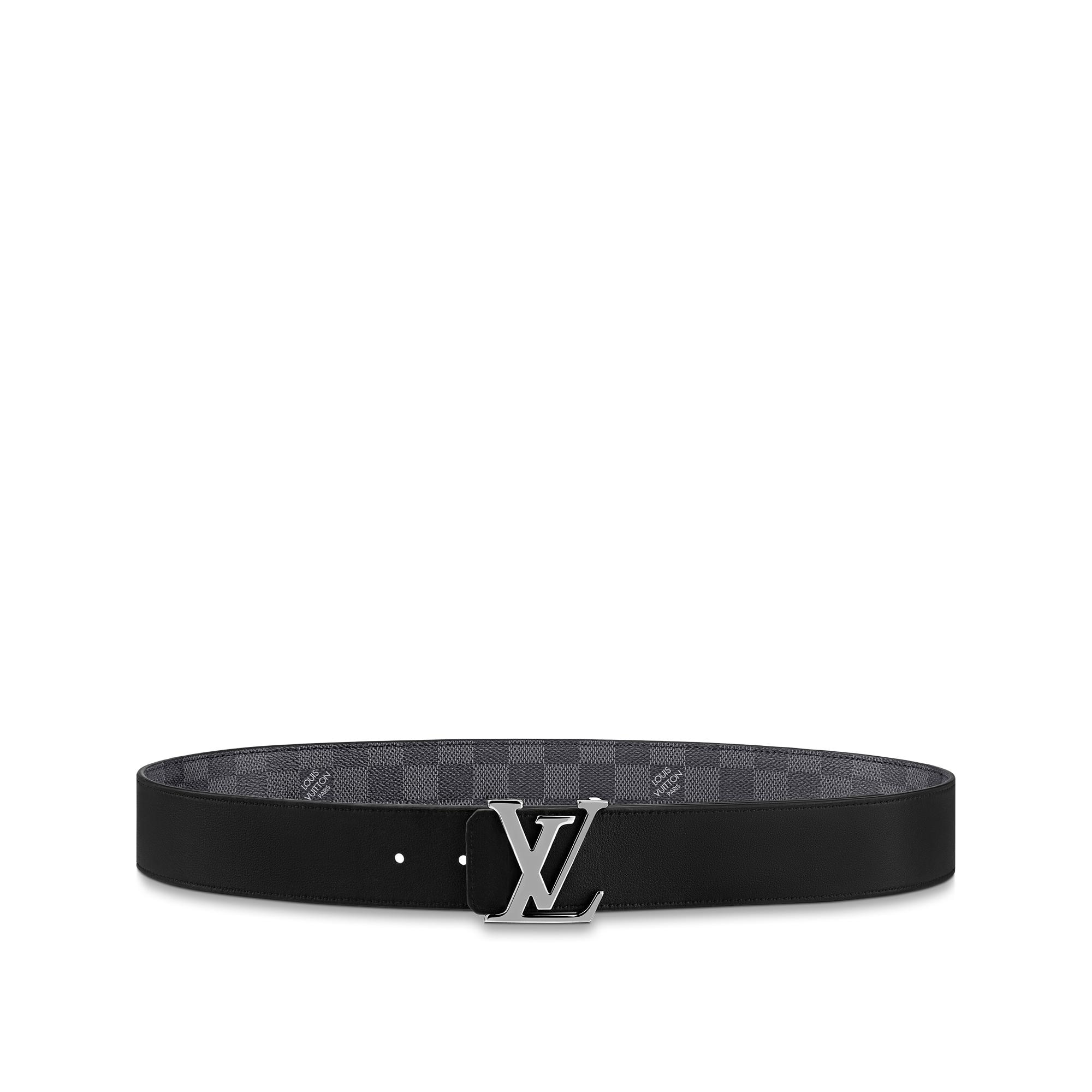 LV Initiales 40mm Reversible Belt Damier Graphite Canvas Men